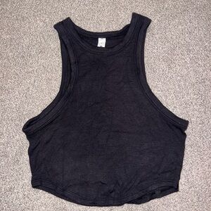 Lululemon Athletica Black Sleeveless Crop Tank Top